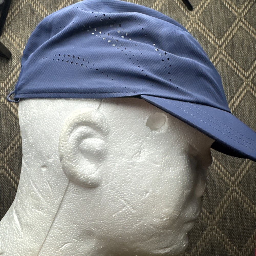 Athleta 5 Panel Ultra Light Run Cap Navy One Size Adjustable Breathable Blank
