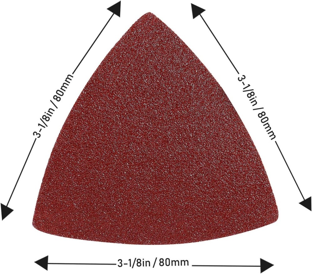 Triangle Oscillating Multi Tool Sanding Pads, 60PACK SANDPAPER, Reddish Brown