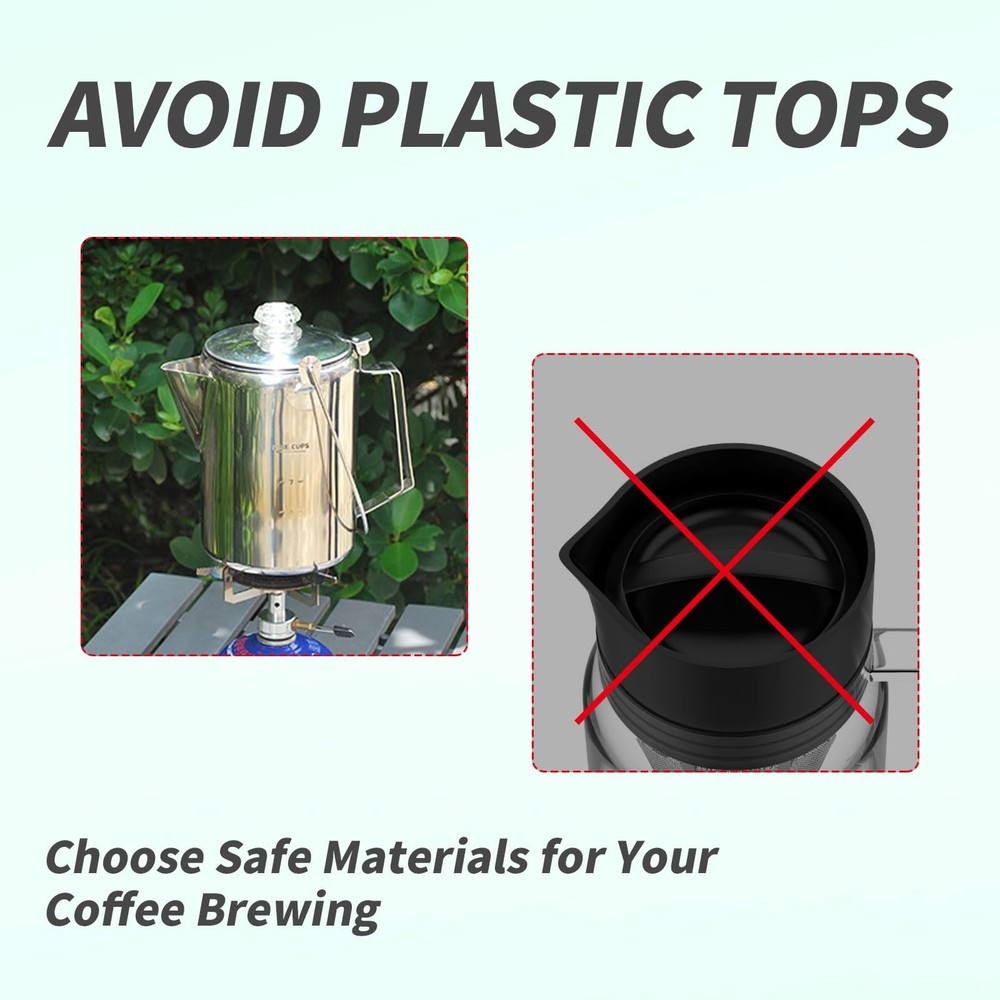 2 Pack Coffee Percolator Glass Top Replacement Transparent