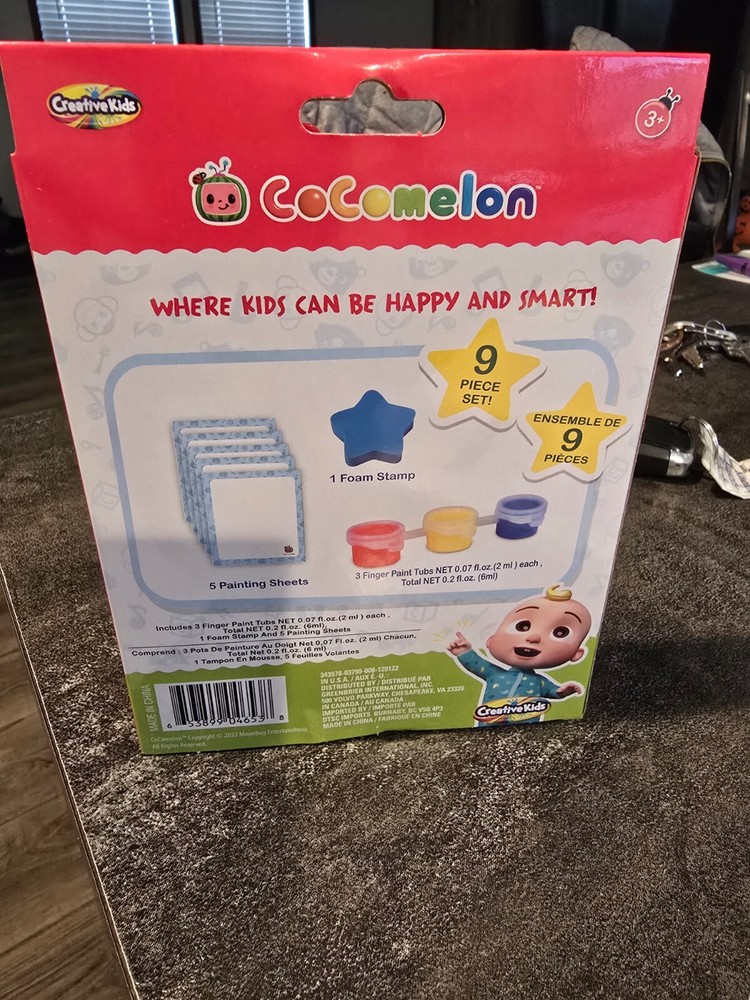 Cocomelon Finger Paint 9pc set