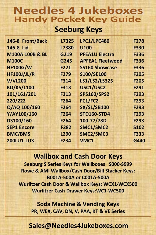 1 VMC Soda Vending Machine Key