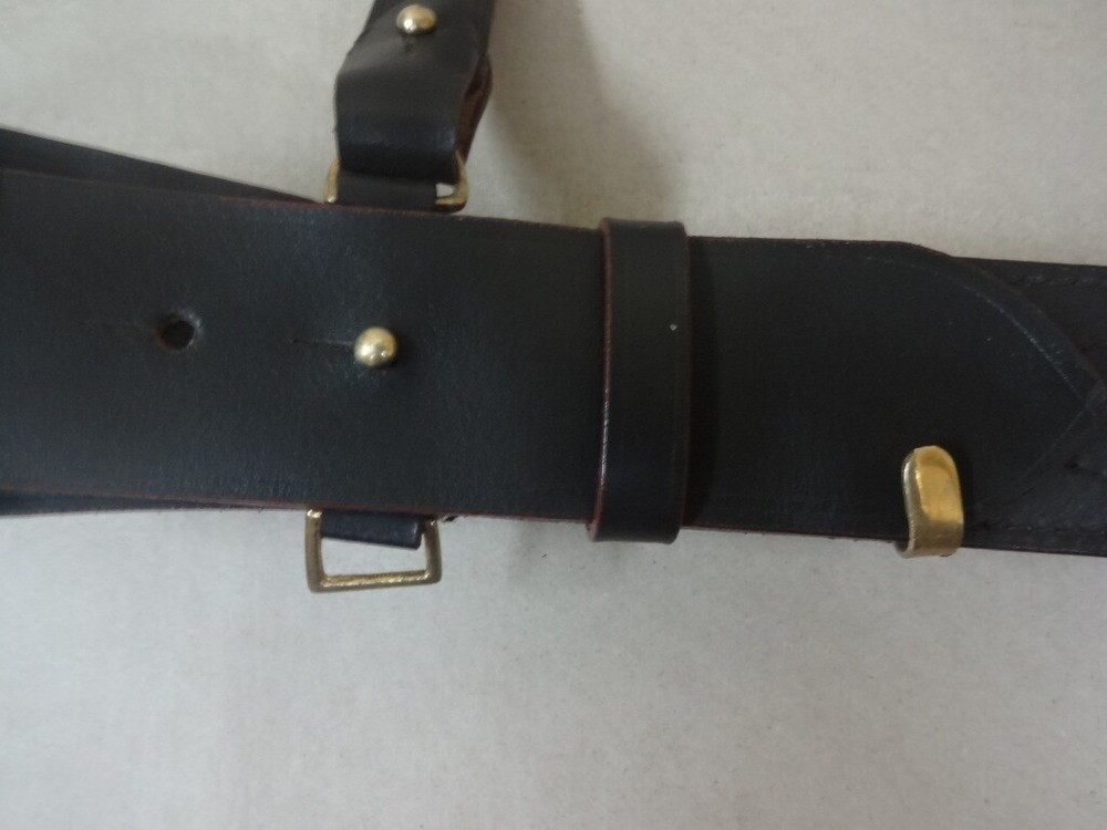 Sam Browne Belt with Shoulder Strap Dark Brown Reproduction Size 100 CMS e784