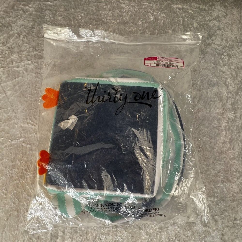 Thirty-One Mini Storage Bin - Spring Chick Pattern