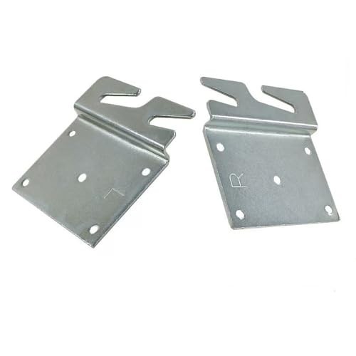 Heavy Duty Universal Wood Bed Rail Hook Plates - 2 Pcs Frame Bracket Replacement