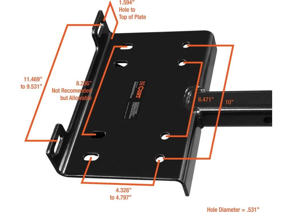Curt 31010 Winch Mount Plate
