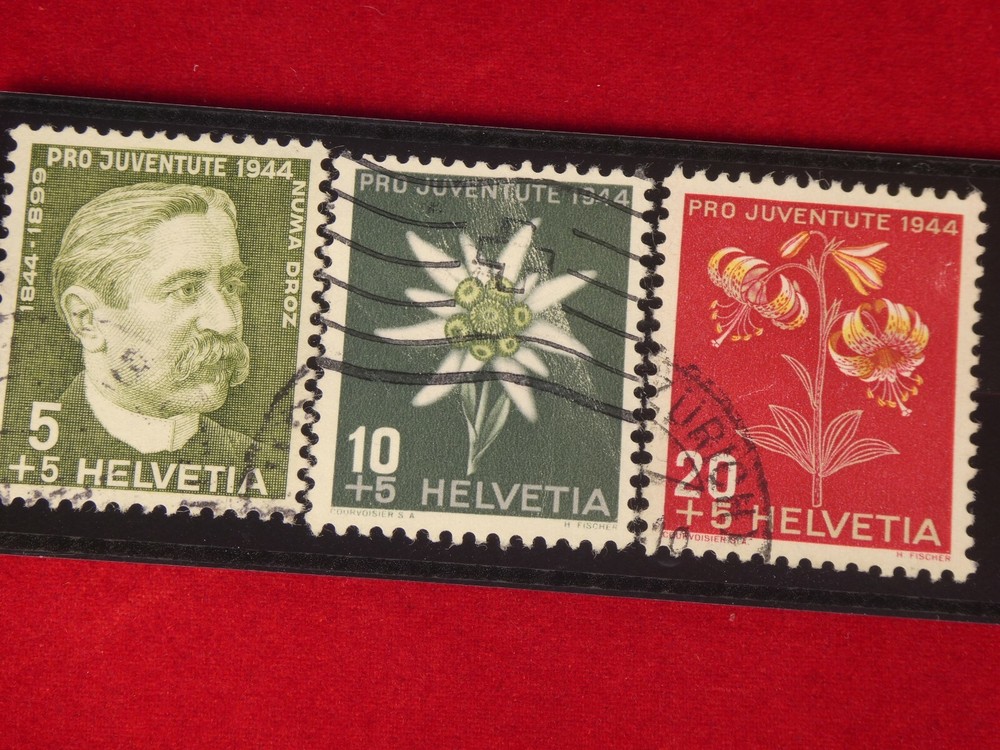 SWITZERLAND - 1944 Three Pro Juventute Stamps