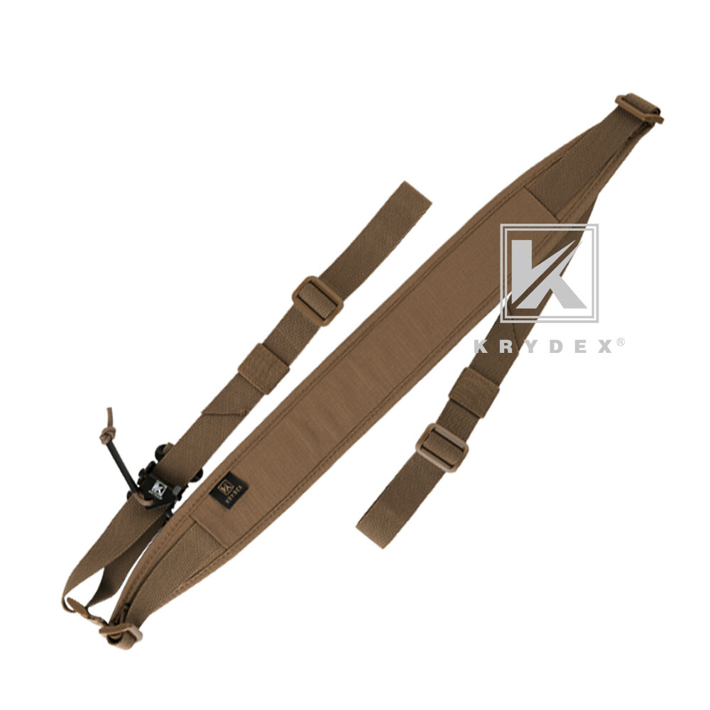 KRYDEX Tactical Sling Strap Slingster Pull Tab 2-Point Quick Adjust Coyote Brown