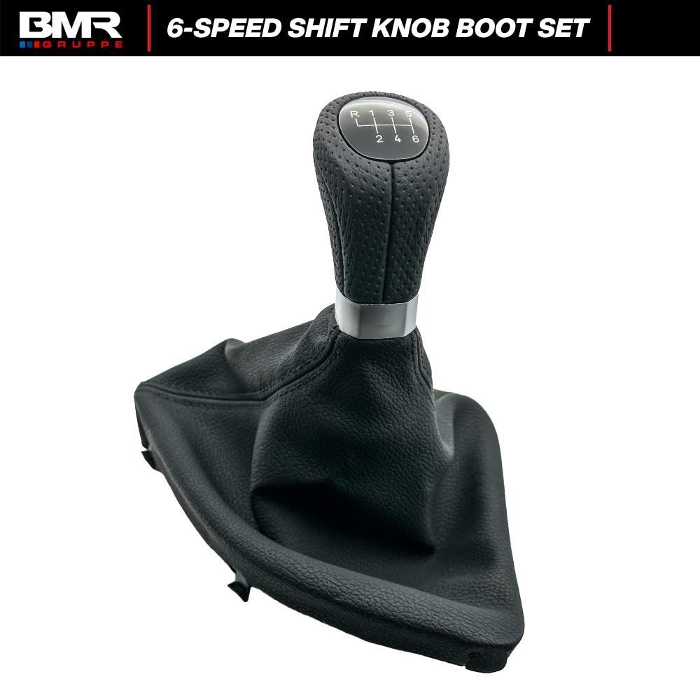 6 Speed Shift Knob Gaiter Boot Black Leather for BMW 1-Series E82 E87 E88 E81