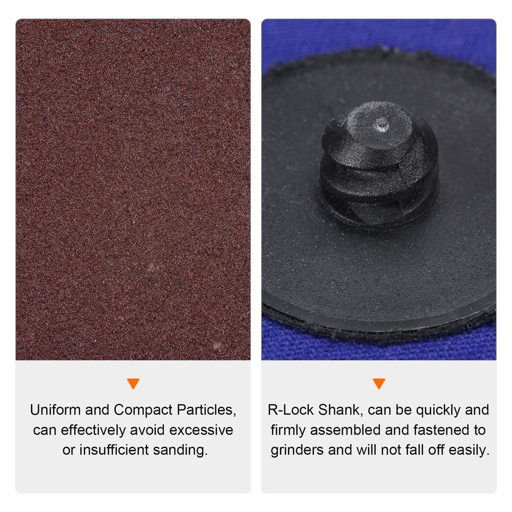 25pcs 2" 320 Grit Quick Change R-Type Sanding Discs Aluminum Oxide