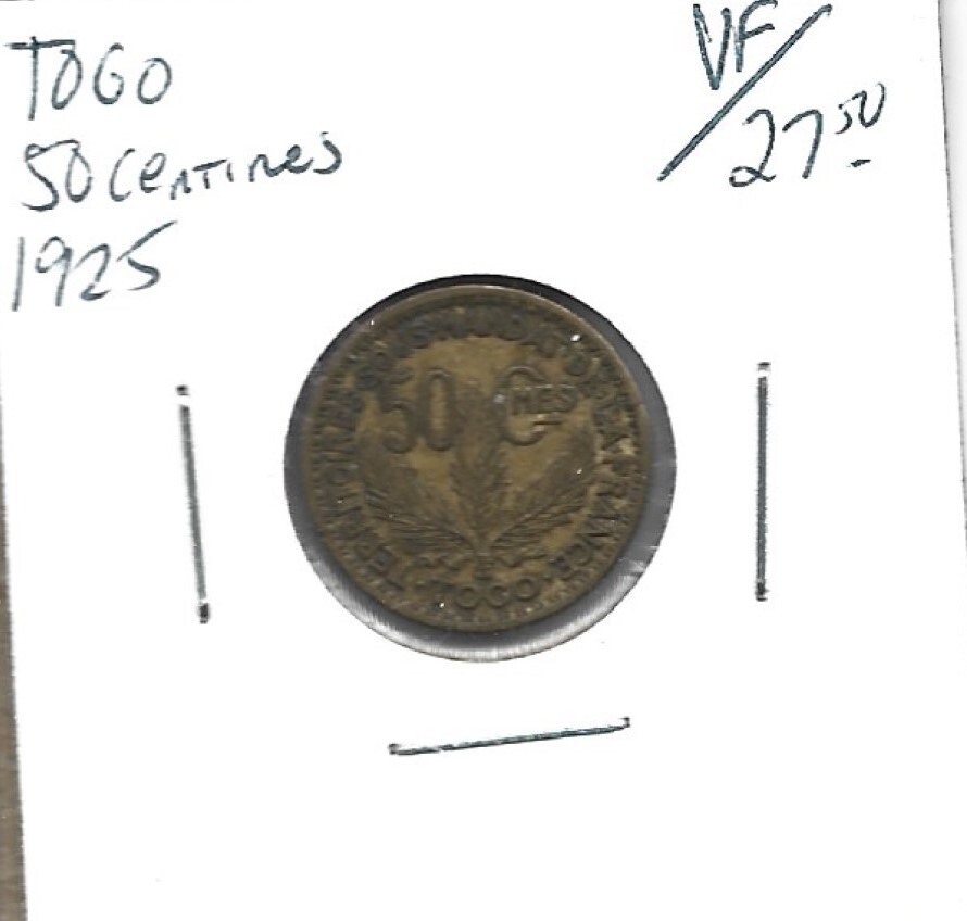 Togo 50 centimes 1925 VF