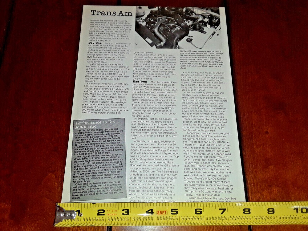 1984 PONTIAC TRANS AM ORIGINAL ARTICLE