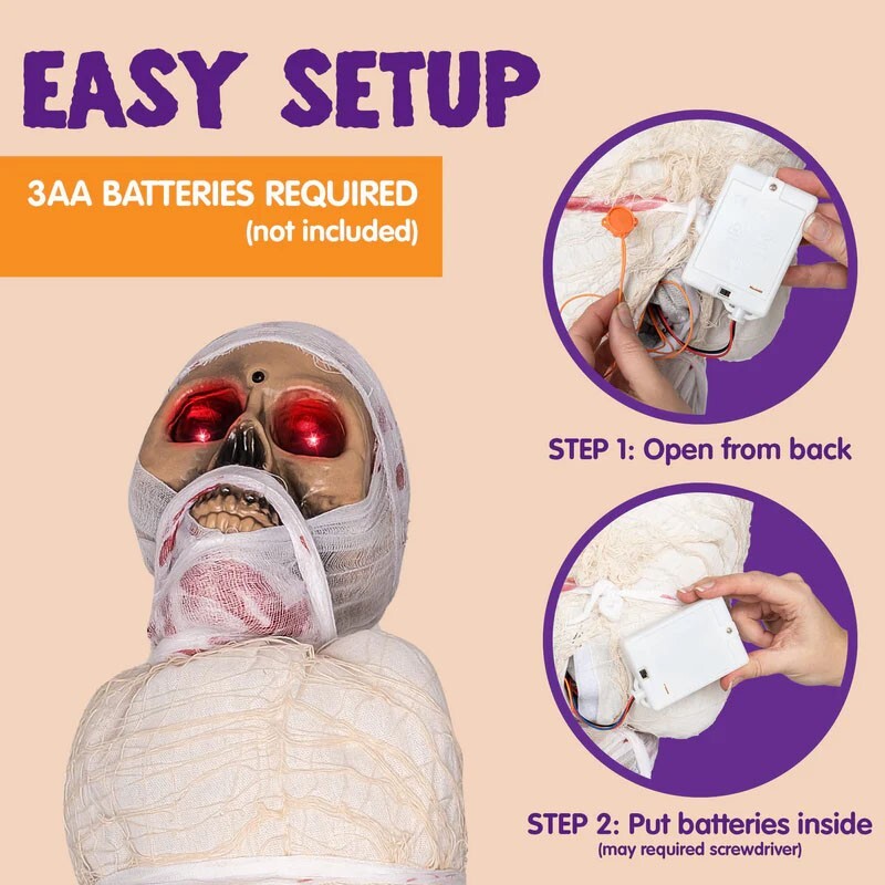 halloween hanging cocoon corpse-sound and motion activated REDUCED