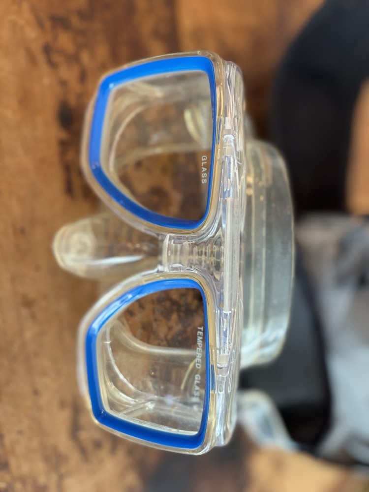 Ocean Master View 3 Mask Blue With Soft Case