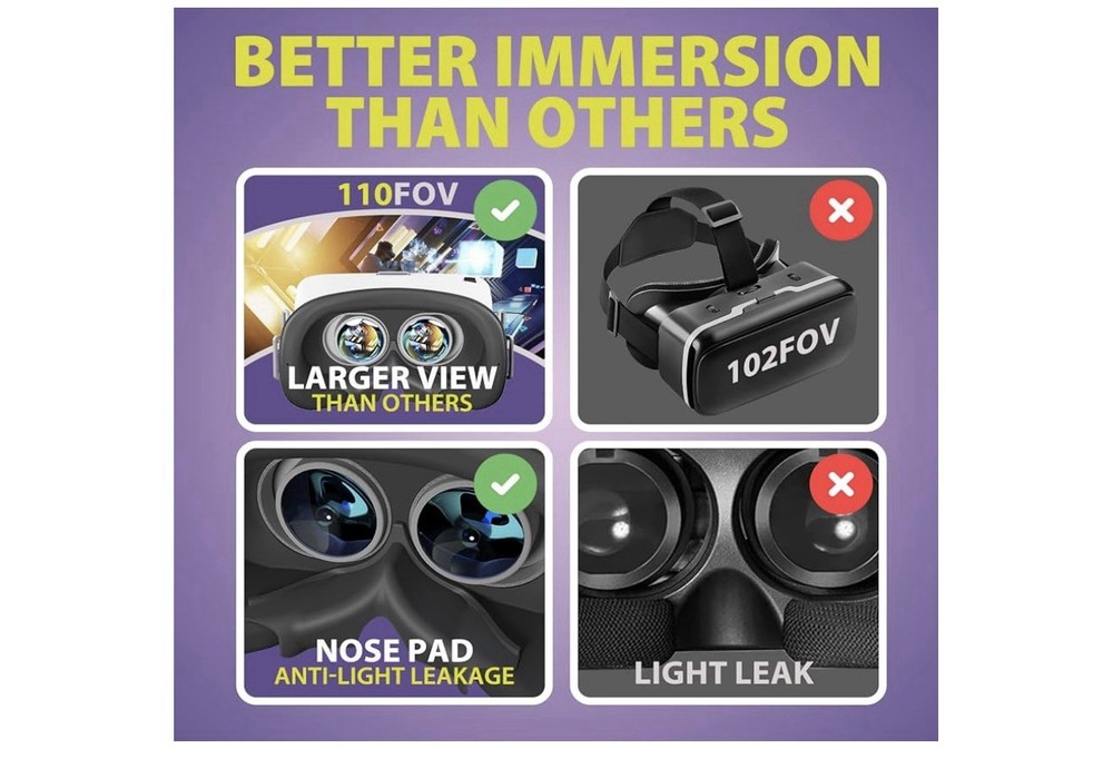 DESTEK V5 VR Headset with Bluetooth Controller