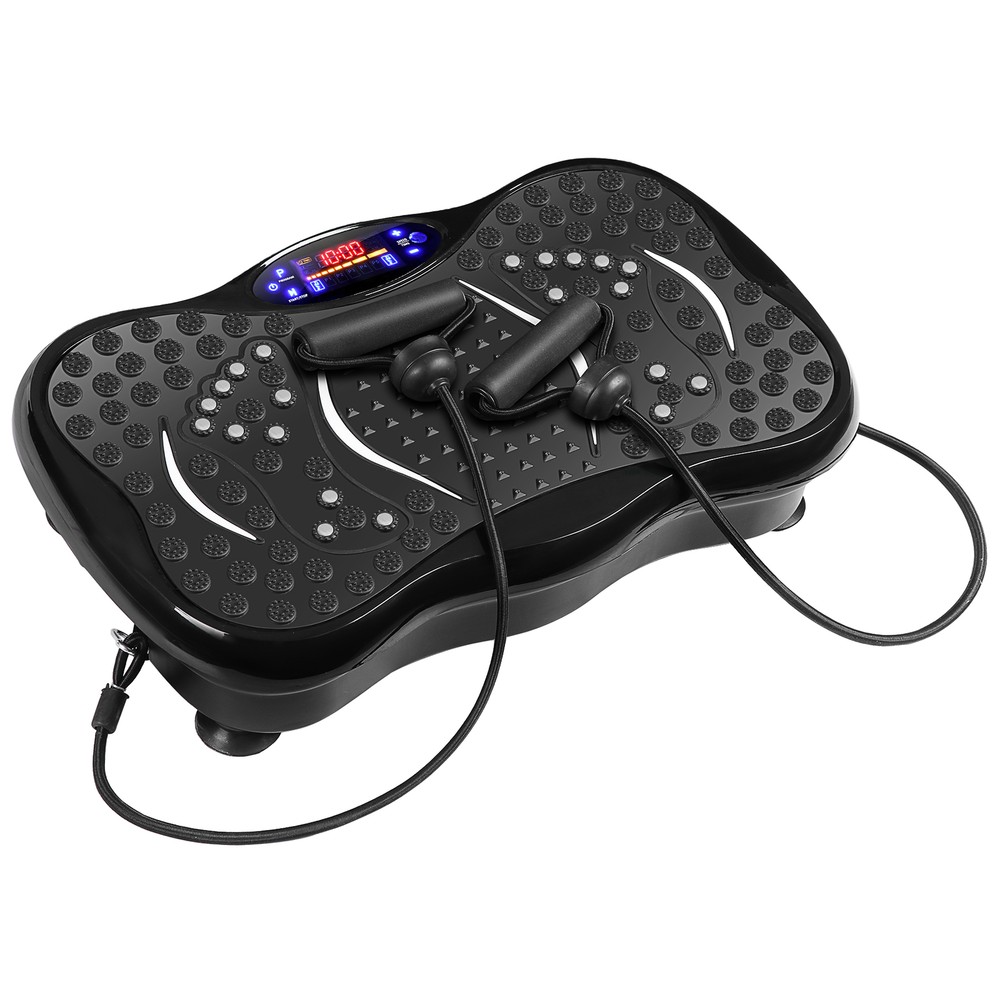 Vibration Plate Exercise Machine Shaking Whole Body Mini Workout Platform Black