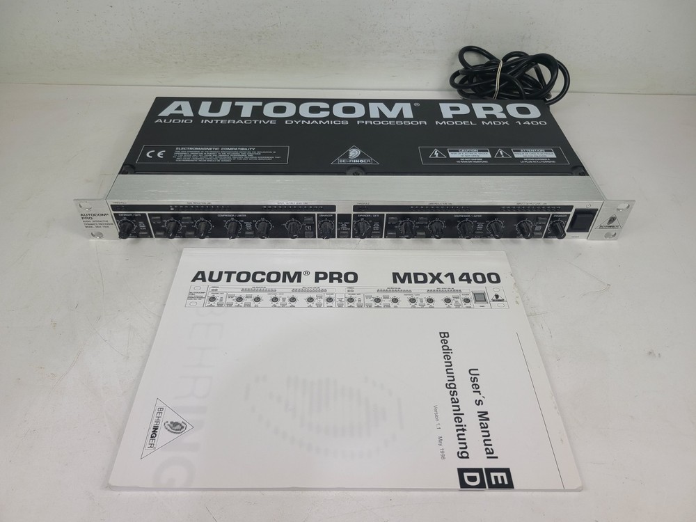 Behringer MDX 1400 Autocom Pro Audio Dynamics Processor With Manual (TESTED)