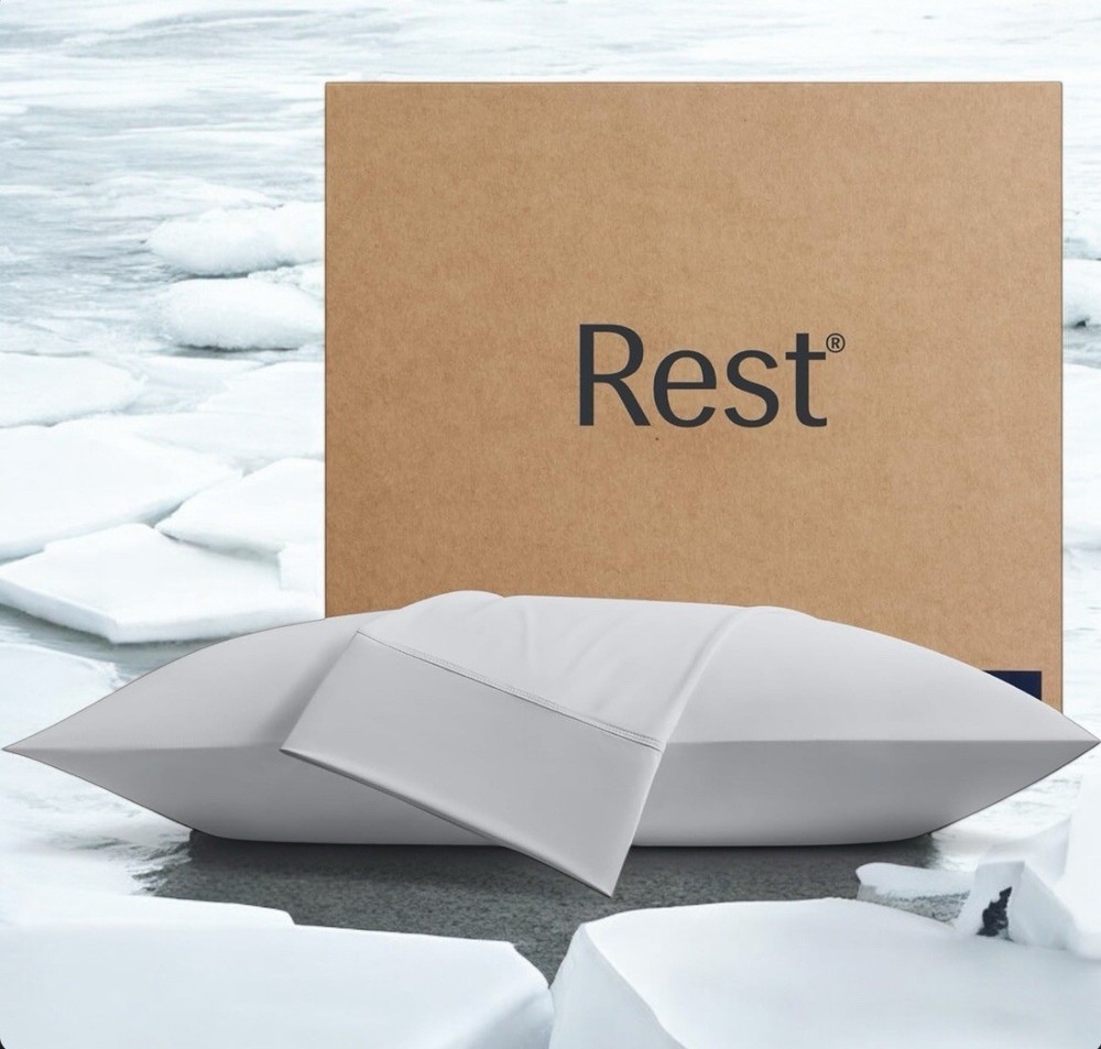 REST Evercool+ Cooling Pillow Cases KING - 2 Pillowcase So Silky Gray