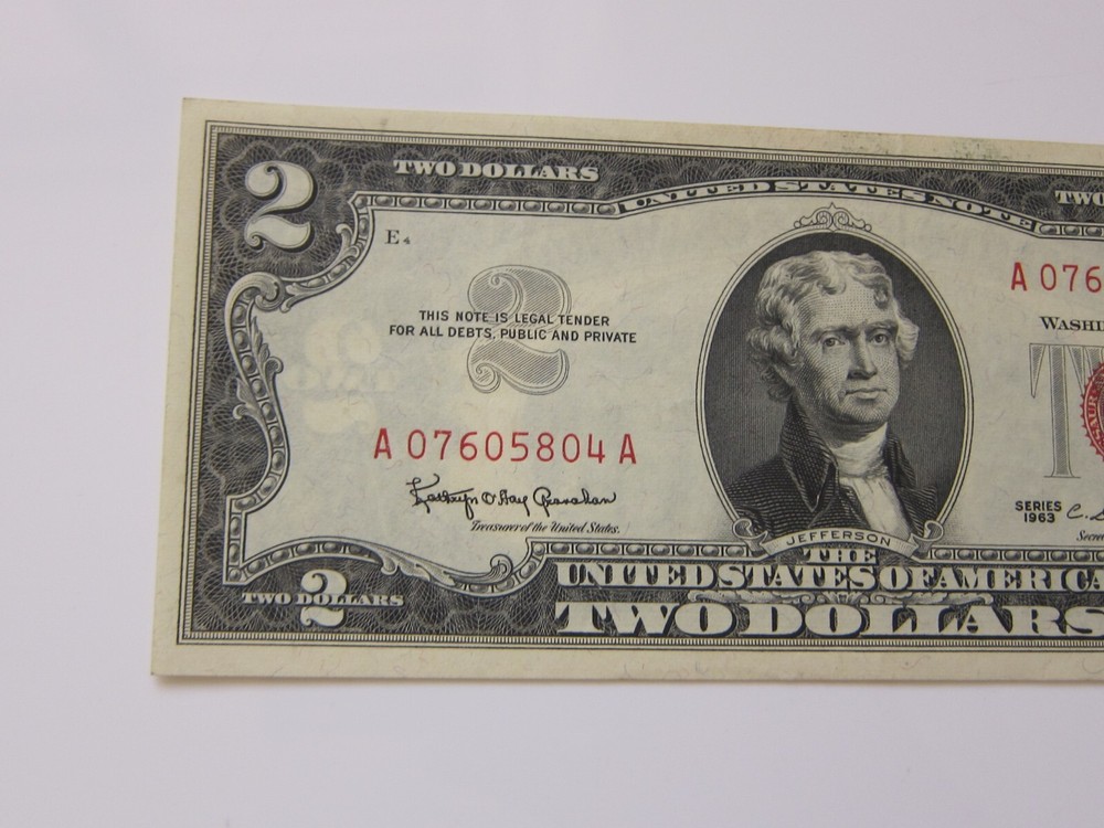 1963 $2 Red Seal #07605804
