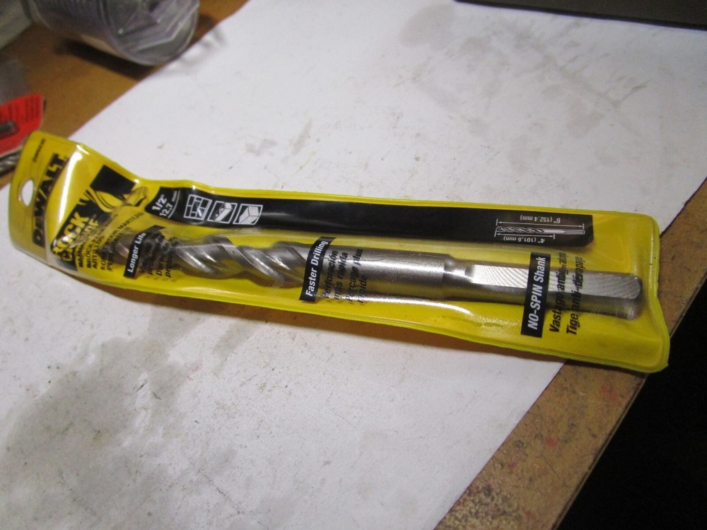 DEWALT 1/2" x 6" Drill Bit Premium Percussion