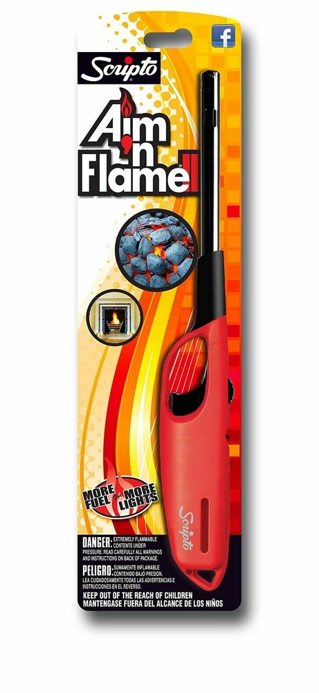Scripto Multi Purpose Aim'n Flame II Lighter, Random Color pack of 2