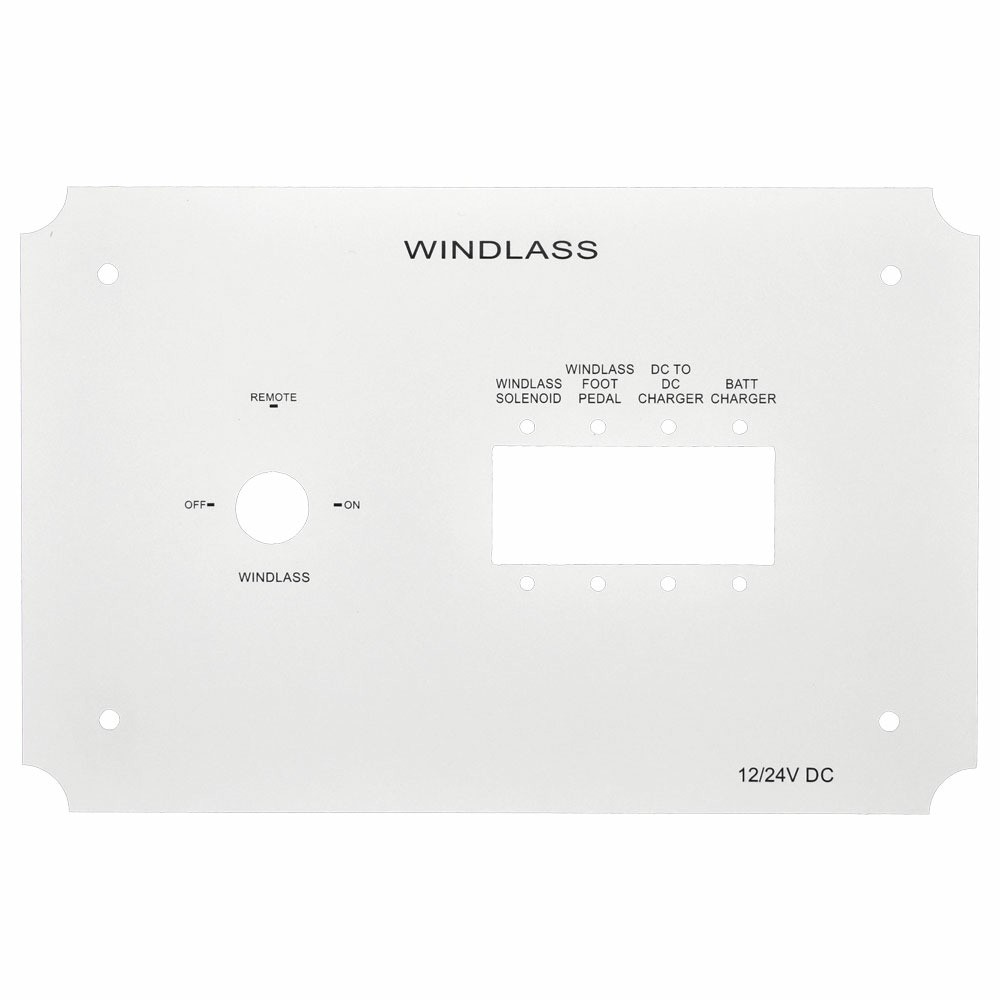 HCB Yachts Boat Blank Windlass Switch Panel 200018305A | White