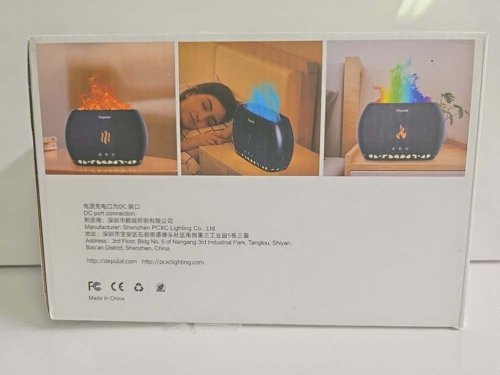 Essential Oil Diffuser 350ml – 3D Flame Effect Humidifier – Quiet LED USB