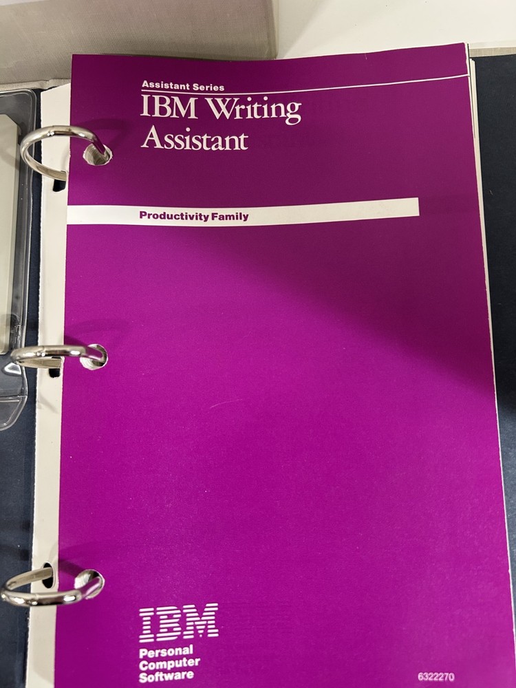 Vintage IBM Writing Assistant Vrs 2.0 Manual & Software