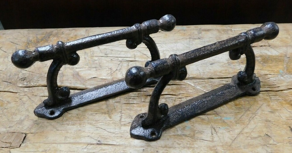 4 HUGE Cast Iron Antique Style CABLE Barn Handle, Gate Pull, Shed Door Handles
