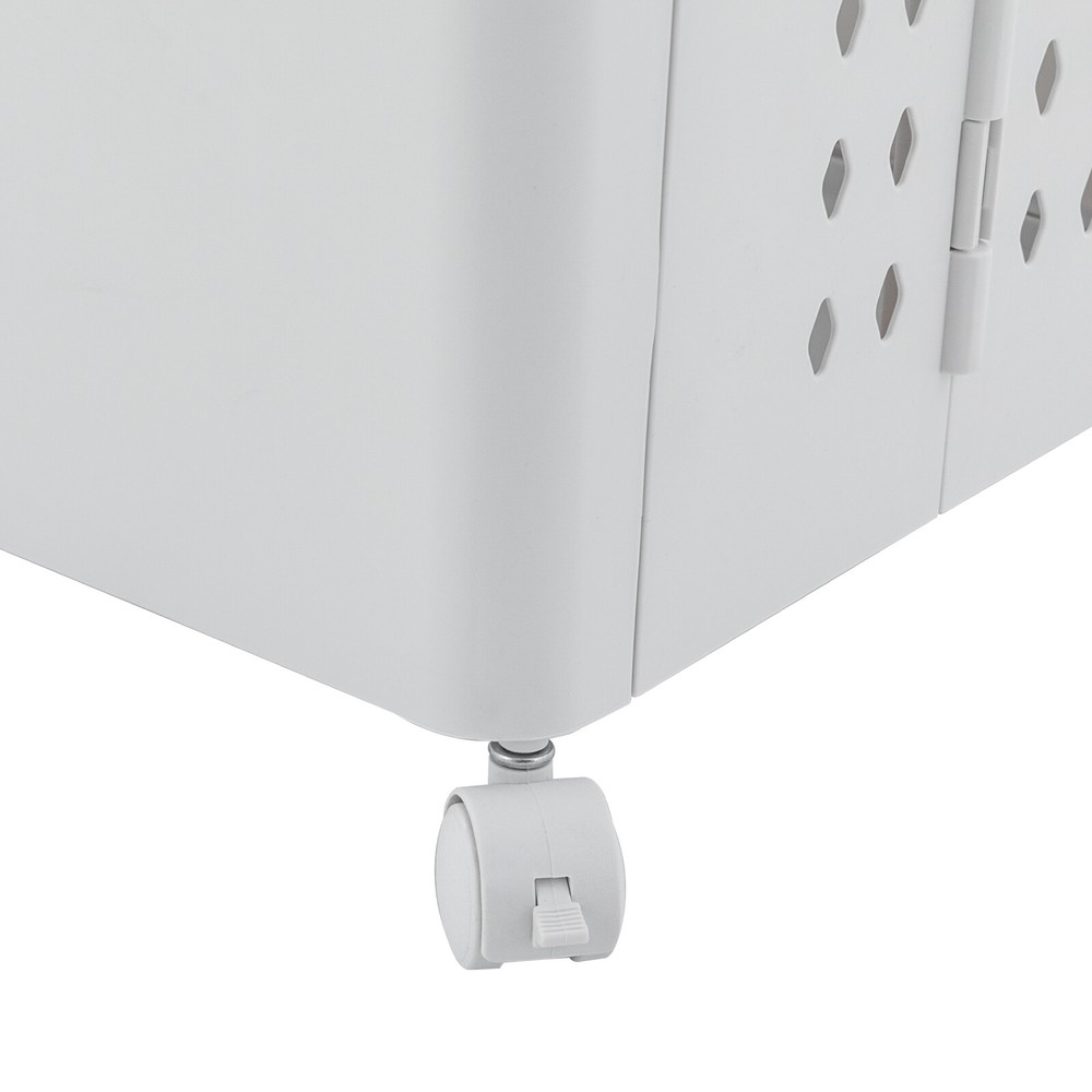 2-tier Movable Laundry Basket Laundry Hamper w/ Wheels Laundry Stackable Basket