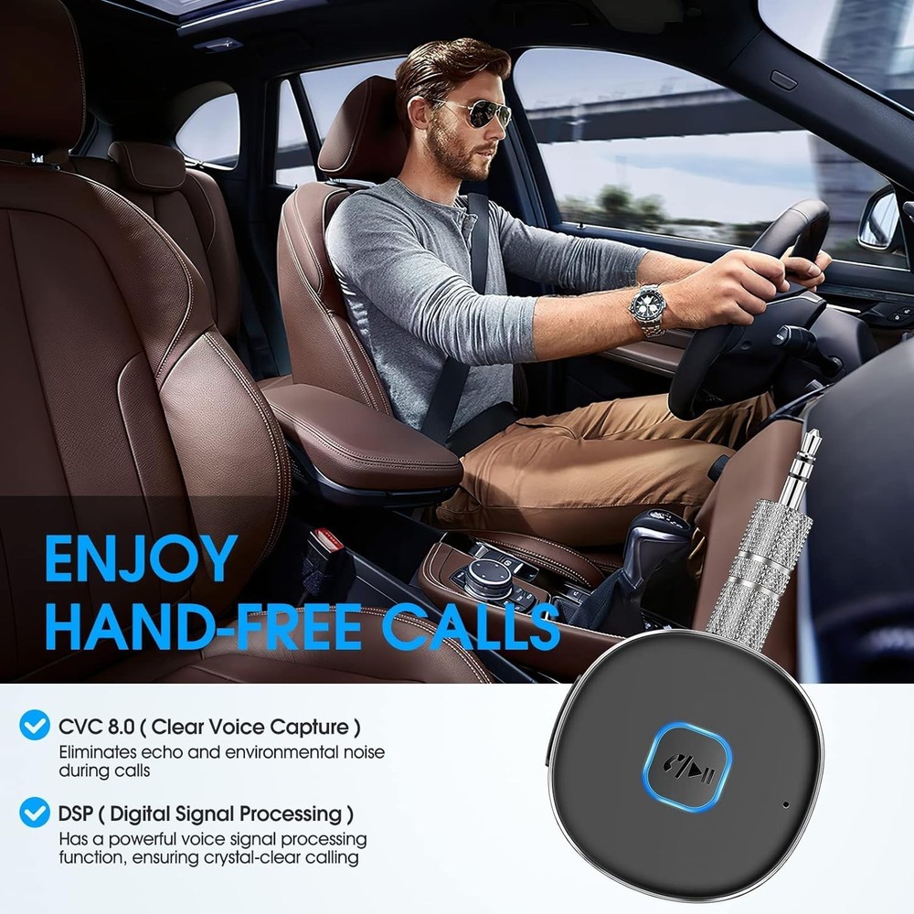 Bluetooth Receiver, LAICOMEIN Portable 3.5mm Aux Car Adapter, Bluetooth...