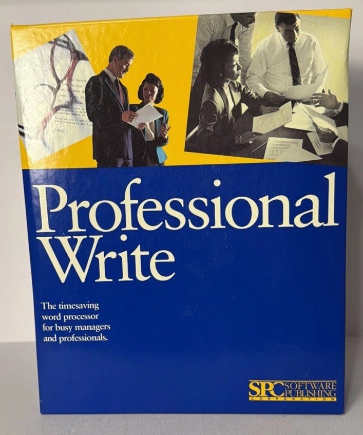Vintage 1989 SPC Professional Write 2.1 Word Processing Software 3.5 5.25" Disks