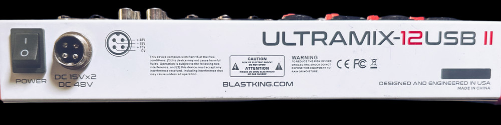 CONSOLA BLASTKING ULTRAMIX 12USB /12 CANALES, INTERFAZ USB