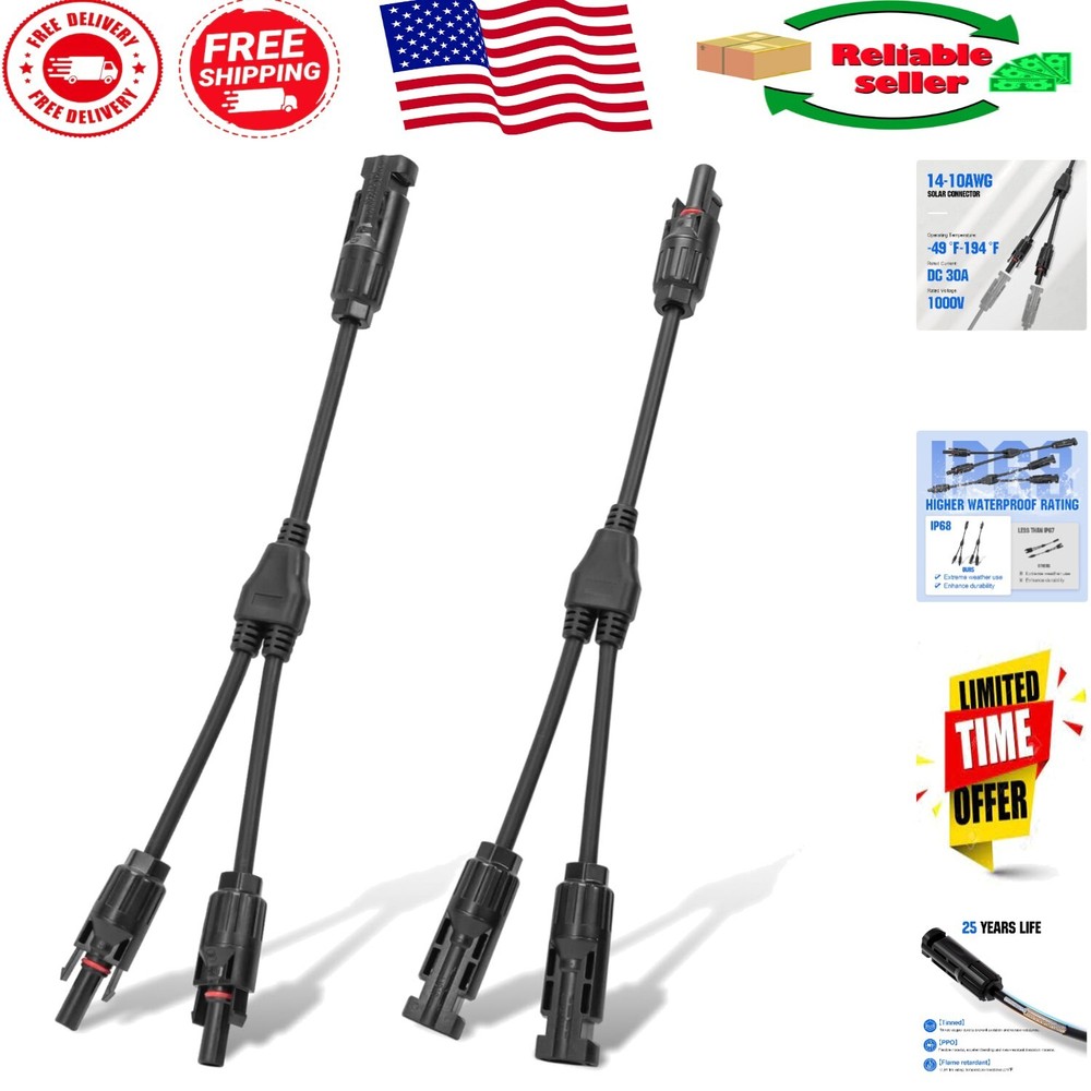 Durable Solar PV Adapter Cable - Y Branch Connector for Enhanced Efficiency