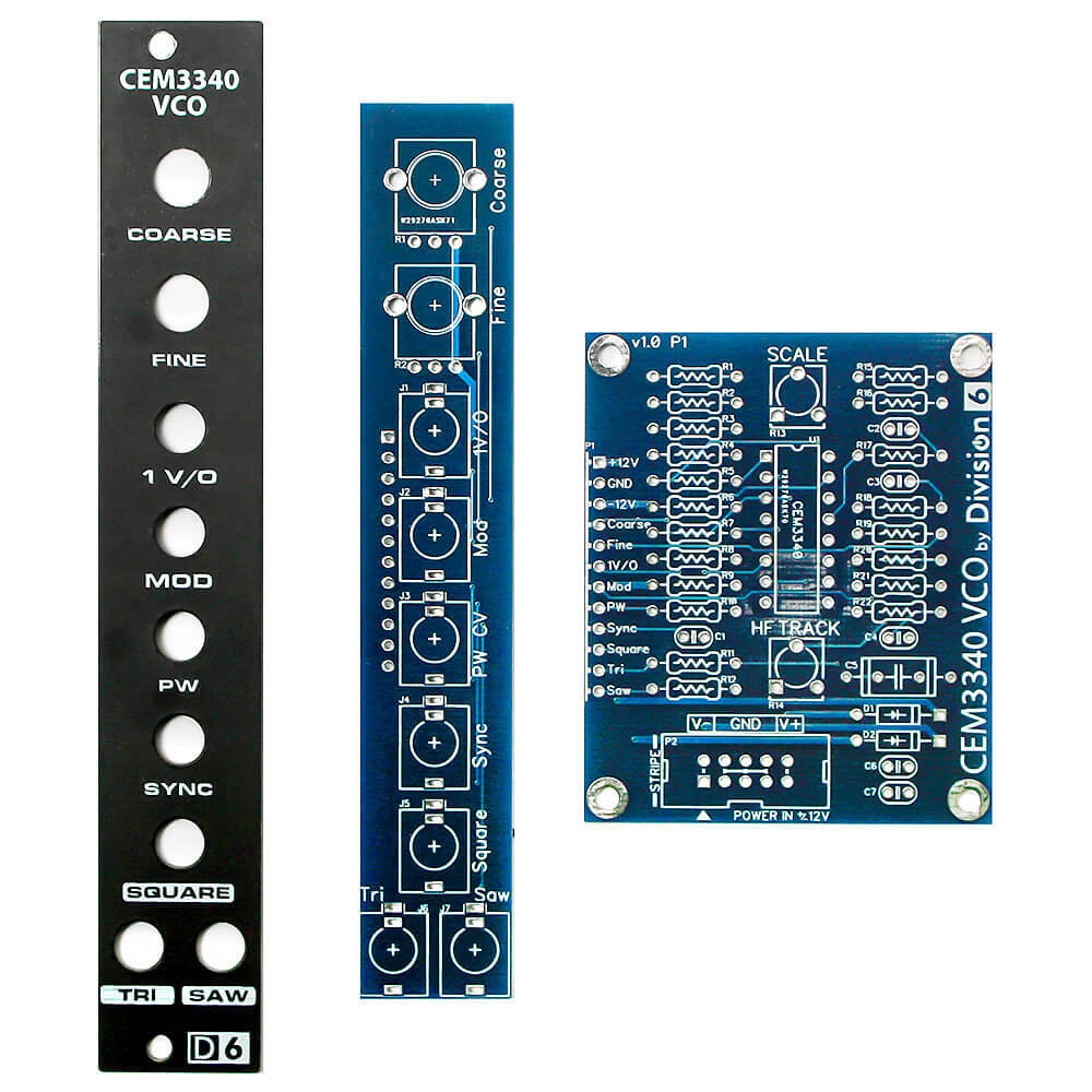 Division 6 CEM3340 VCO PCB Set