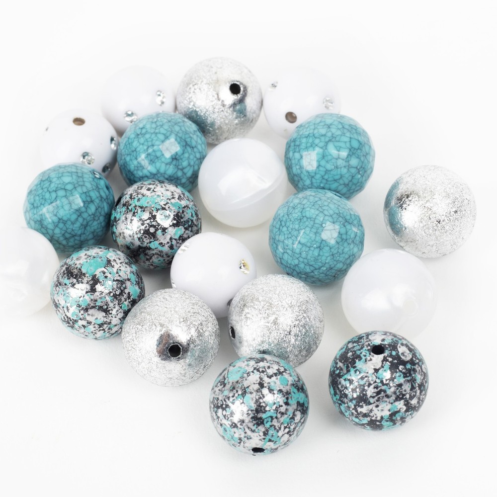 CousinDIY Bubblegum Bead 20mm 20/Pkg-Brushed Silver
