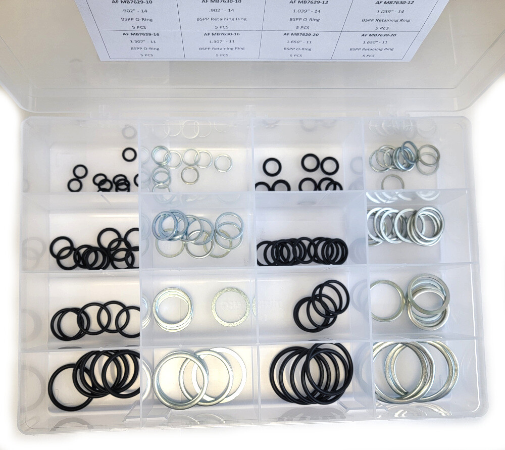 AF KIT-BSPP-SEALS - BSPP O-Ring & Retaining Ring Kit
