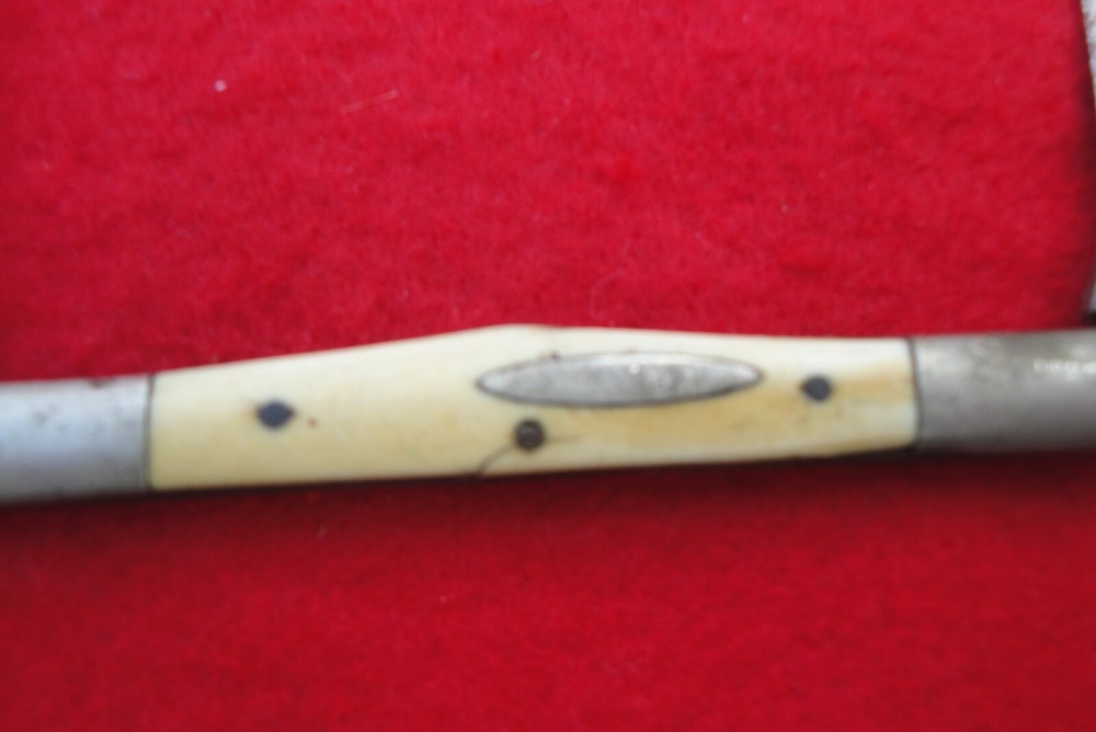 VINTAGE WRAGG & SONS MID 1800'S 2 BLADE TUXEDO KNIFE BONE HANDLE LONG PULL