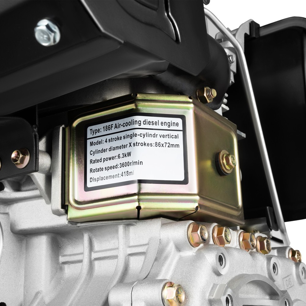 186F 10HP Engine 4Stroke Single Cylinder 406CC Forced Air Cooling Machine