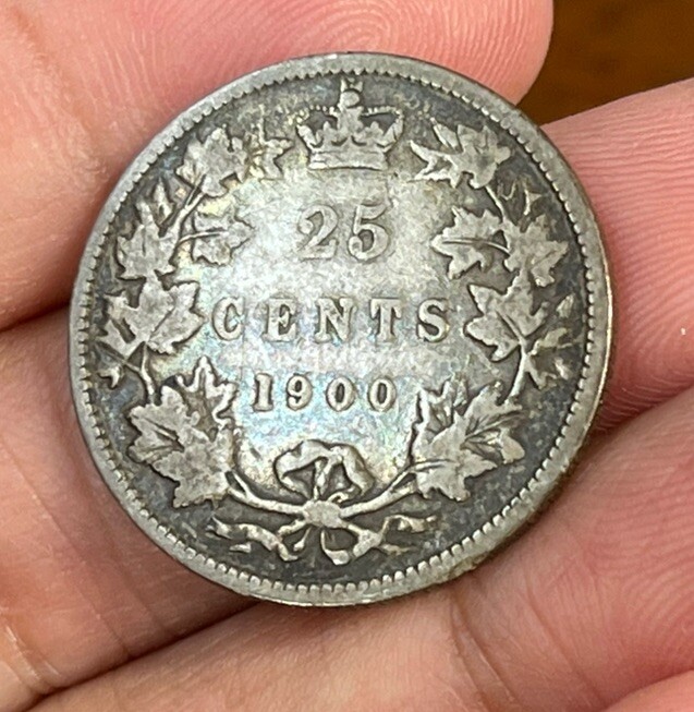 1900 Canada 25 Cents Silver Coin High Value