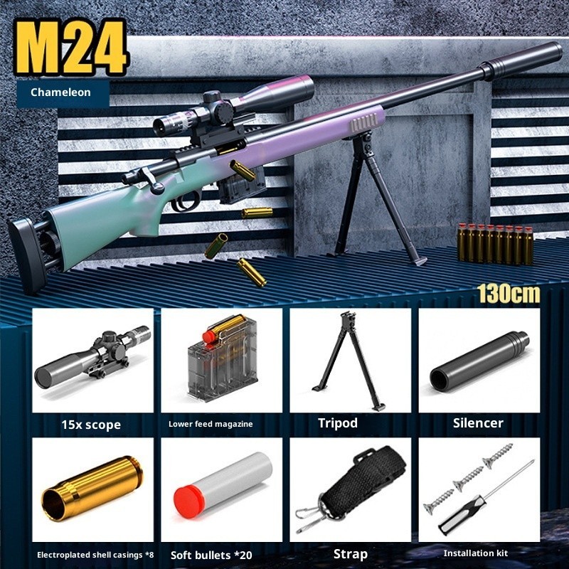 M24 Shell-Throwing Soft-Bullet Toy Sniper Rifle Manual Load 🎯