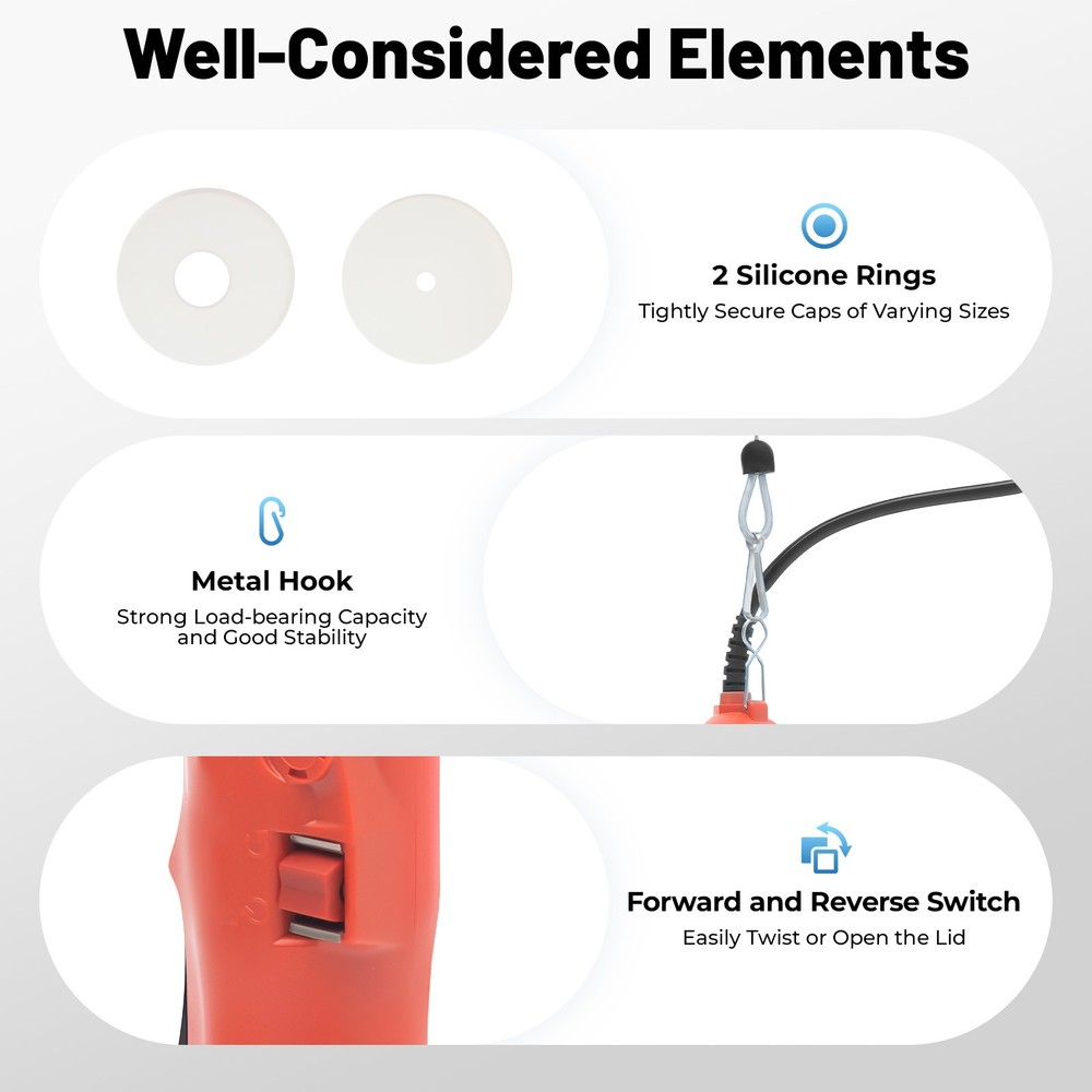 Handheld Electric Bottle Capping Machine Efficient 10-30mm Capper Sealing Tool