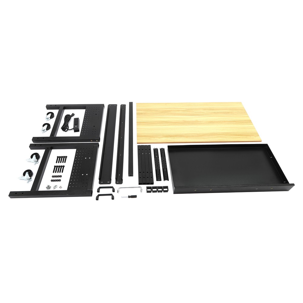 Mobile Workbench, Work Bench for Garage Office Home, Height Adjustable Workbench