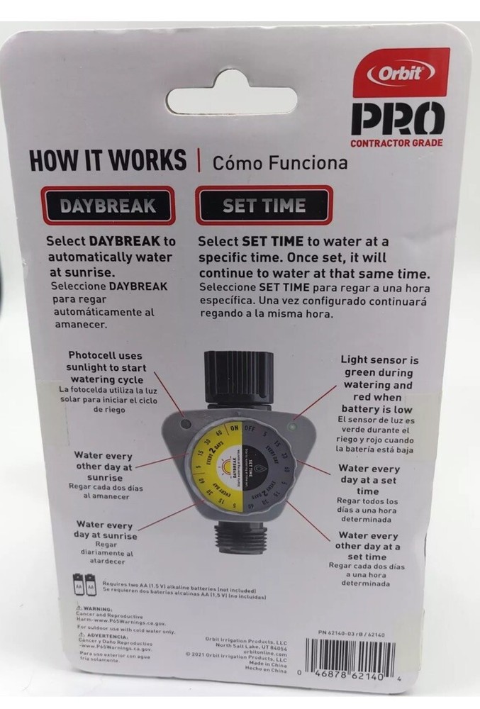 Orbit Pro Contractor Grade Daybreak Timer 2 Ways to Water New