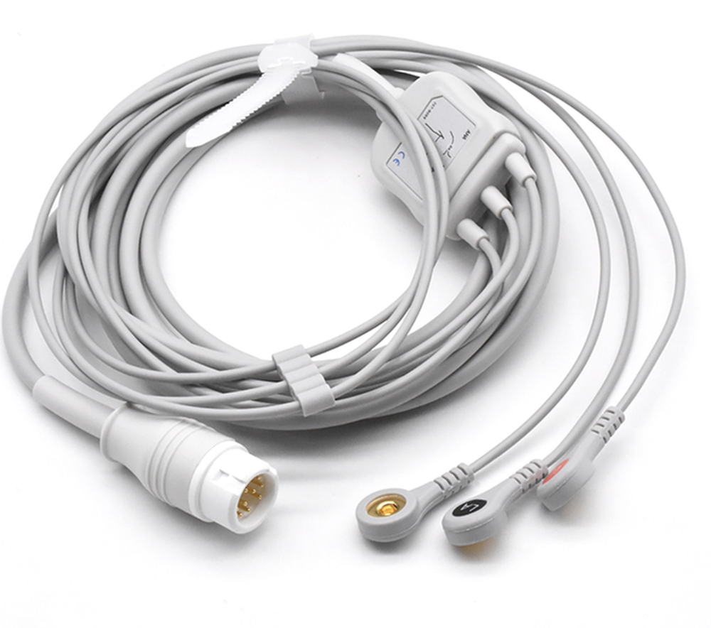 Philips 12 pin 3 Leads Snap ECG EKG Cable M1972A - Same Day Shipping