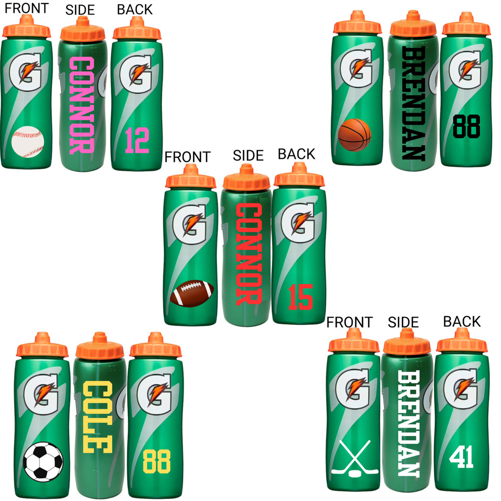 Personalized Name Custom Gatorade Squeeze Water Bottle,Team Gift,Birthday Party