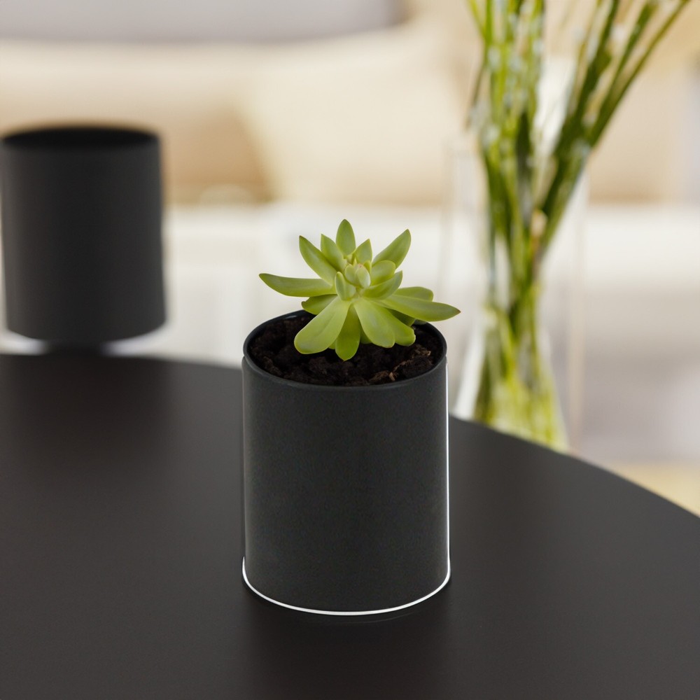 Black Cylinder Ceramic 4x4"H | Floral Container | Centerpiece, 1 Pc