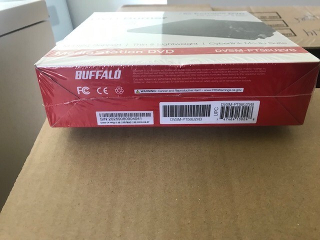 BUFFALO DVSM-PT58U2VB-EU DVD BURNER FOR WINDOWS AND MAC USB NEW