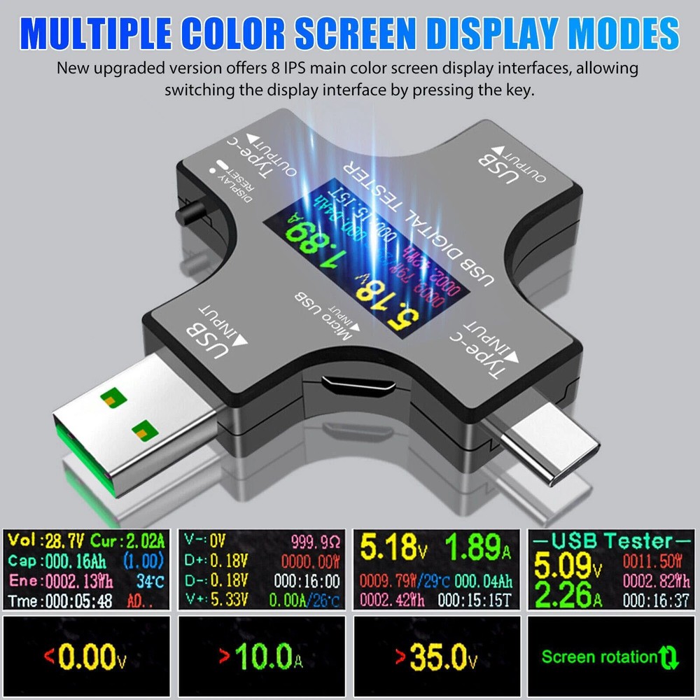 New USB Power Meter USB Power Meter Tester Accepts Maximum Current: 5.1A