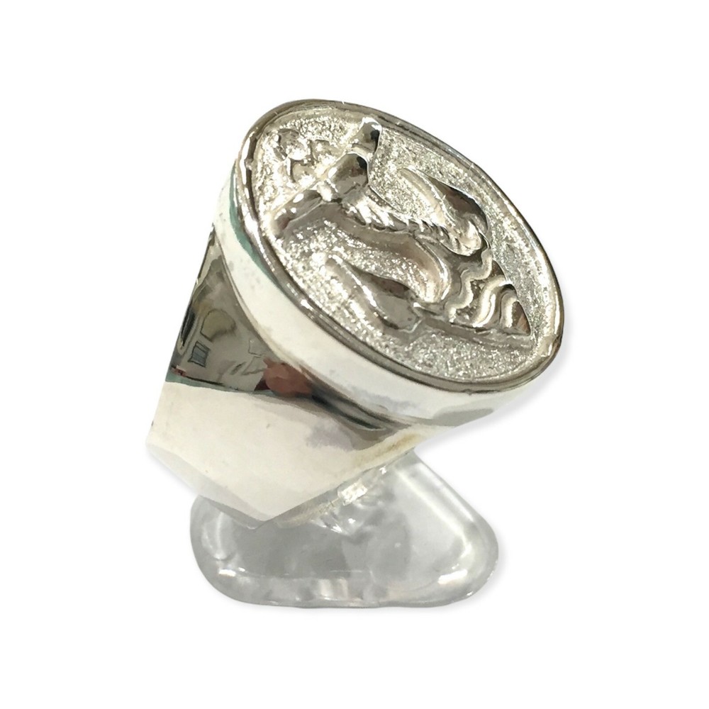 925% Silver Anchor Oval Seal Ring