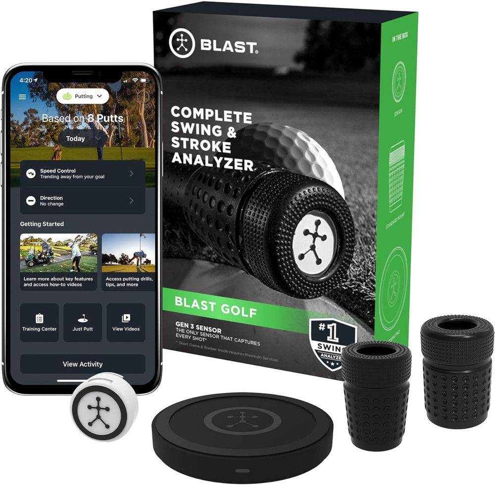 Blast Golf - Swing and Stroke Analyzer (Sensor) I Captures Putting, Full Swing,